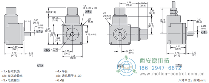 HD20重载光电增量防爆编码器外形及安装尺寸 - 
