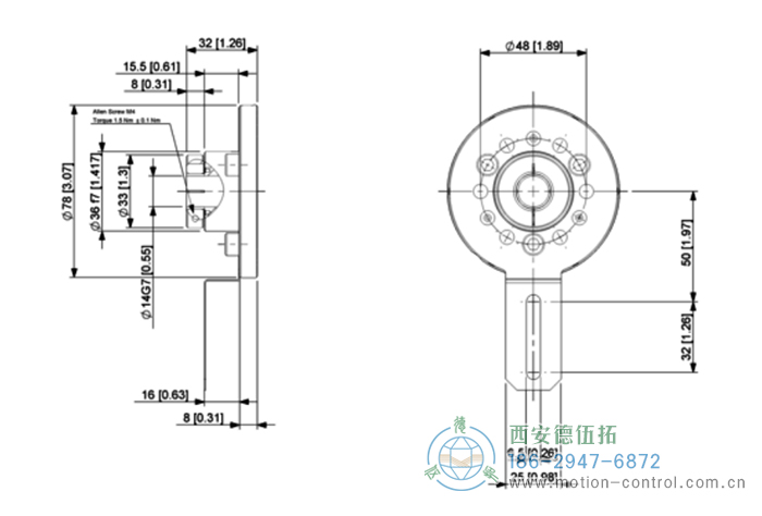 UCE增量防爆编码器的外形及安装尺寸 - 
